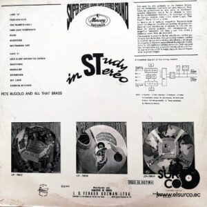 Disco de Vinilo Pete Rusolo And All That Brass - In Study Stereo Vinyl Record