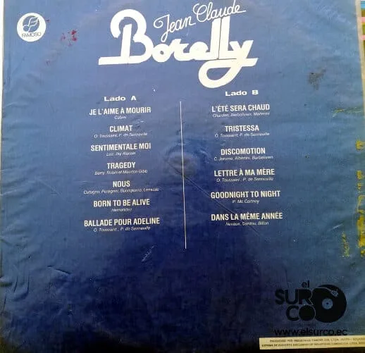 Disco de Vinilo Jean Claude Borelly - 13 Successes Vinyl Record