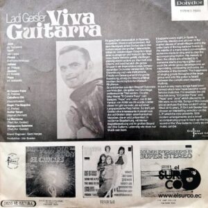 Disco de Vinilo Ladi Geisler - Viva Guitarra Vinyl Record