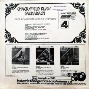 Disco de Vinilo Frank Chacksfield  - Chacksfield Plays Bacharach Vinyl Record