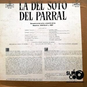 Disco de Vinilo Zarzuela De Sotullo Y Vert - La Del Soto Del Parral Vinyl Record