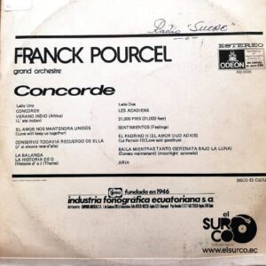 Disco de Vinilo Franck Pourcel Y Su Gran Orquesta - Concorde Vinyl Record
