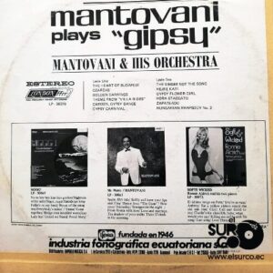 Disco de Vinilo Mantovani And His Orchestra - Mantovani Plays Gypsy Vinyl Record