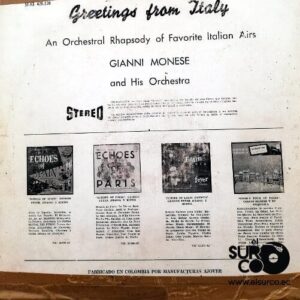 Disco de Vinilo Gianni Monese And His Orchestra - Greetings From Italy Vinyl Record