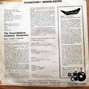 Disco de Vinilo The Concertgebouw Orchestra - Tchaikovsky Vinyl Record