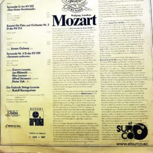 Disco de Vinilo James Galway - Mozart Vinyl Record