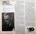 Disco de Vinilo Orquesta Filarmonica Dirigida Por Otto Klemperer - Tchaikovsky Sinfonia No. 6 En Si Menor Op 74 Vinyl Record