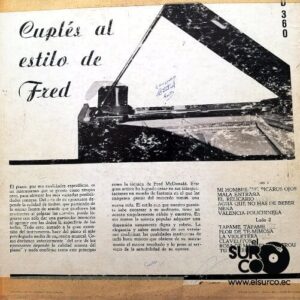Disco de Vinilo Fred Mc. Donald - Cuples Al Estilo De Fred Vinyl Record