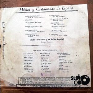 Disco de Vinilo Emma Maleras Y Su Ballet España - Musica Y Castañuelas De España Vinyl Record