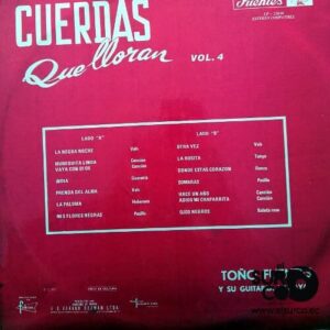 Disco de Vinilo Toño Fuentes - Cuerdas Que Lloran Vol 4 Vinyl Record