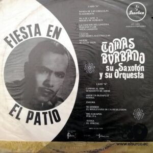 Disco de Vinilo Tomas Burbano - Fiestas En El Patio Vinyl Record