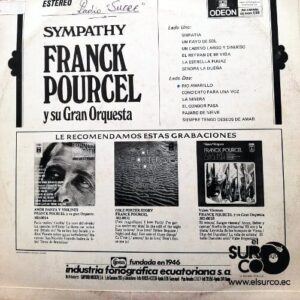 Disco de Vinilo Franck Pourcel Y Su Gran Orquesta - Sympathy Vinyl Record