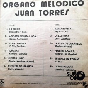Disco de Vinilo Juan Torres - Organo Melodico Vinyl Record