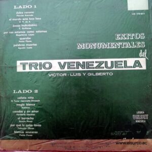 Disco de Vinilo Trio Venezuela - Exitos Monumentales Del Trio Venezuela Vinyl Record