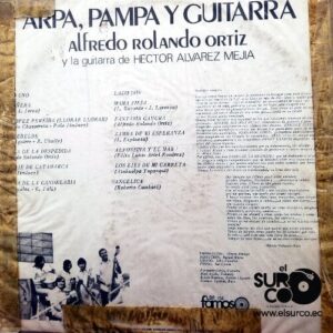 Disco de Vinilo Afredo Rolando Ortiz Y Hector Alvarez Mejia - Arpa Panpa Y Guitarra Vinyl Record