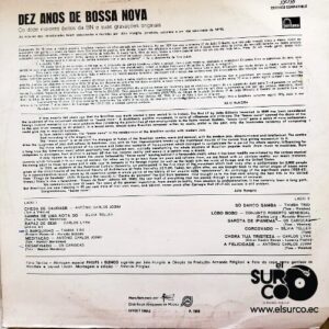 Disco de Vinilo Varios - Dez Años De Bossa Nova Vinyl Record