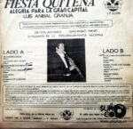 Disco de Vinilo Perico De Veintemilla Y Su Conjunto - Fiesta Quiteña Alegría Para La Gran Capital Vinyl Record