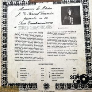 Disco de Vinilo Hugo Henríquez - Serie Ecuatorianísima – Vol. Xiv Vinyl Record