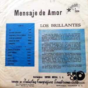 Disco de Vinilo Los Brillantes - Mensaje De Amor Vinyl Record