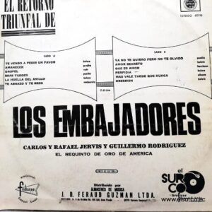 Disco de Vinilo Los Embajadores - El Retorno Triunfal Vinyl Record
