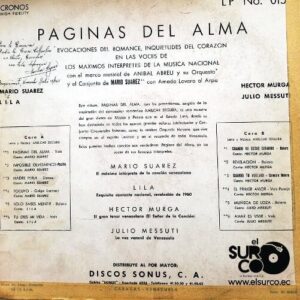 Disco de Vinilo Amilcar Segura - Paginas Del Alma Vinyl Record