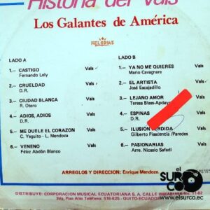 Disco de Vinilo Los Galantes De América - Historia Del Vals Vinyl Record