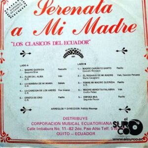 Disco de Vinilo Los Clásicos Del Ecuador - Serenata A Mi Madre Vinyl Record