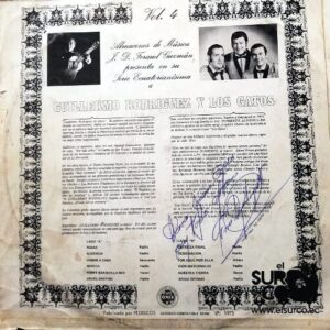 Disco de Vinilo Guillermo Rodríguez Y Los Gatos  - Serie Ecuatorianísima – Vol. Iv Vinyl Record