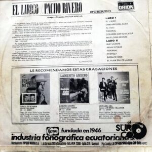 Disco de Vinilo Pacho Rivero - El Lírico Vinyl Record