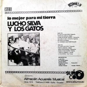 Disco de Vinilo Lucho Silva Y Los Gatos - Lo Mejor Para Mi Tierra Vinyl Record