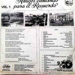 Disco de Vinilo Varios - Amigos Cantando Para El Recuerdo Vinyl Record