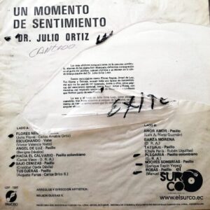 Disco de Vinilo Julio Ortiz - Un Momento De Sentimiento Vinyl Record