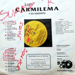 Disco de Vinilo Luis Carmilema - Luis Carmilema Y Su Sonorita Vol 2 Vinyl Record