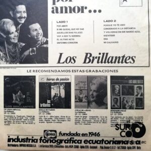 Disco de Vinilo Los Brillantes - Por Amor Vinyl Record