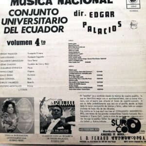 Disco de Vinilo Conjunto Universitario Del Ecuador - Música Nacional Vol.4 Vinyl Record
