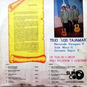 Disco de Vinilo Trío Tajamar - Bajo Un Palmar Vinyl Record