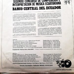 Disco de Vinilo Orquesta Del Conservatorio Salvador Bustamante De Loja - Segundo Concurso De Composición E Interpretación De Música Ecuatoriana Vinyl Record