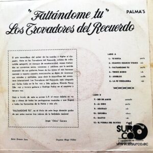 Disco de Vinilo Los Trovadores Del Recuerdo - Faltandome Tu Vinyl Record
