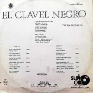 Disco de Vinilo Héctor Jaramillo - El Clavel Negro Vinyl Record