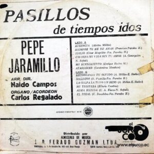 Disco de Vinilo Pepe Jaramillo - Pasillos De Tiempos Idos Vinyl Record
