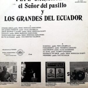 Disco de Vinilo Pepe Jaramillo - El Señor Del Pasillo Y Los Grandes Del Ecuador Vinyl Record