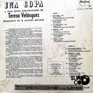 Disco de Vinilo Teresa Velásquez - Una Copa Vinyl Record