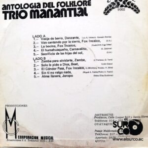 Disco de Vinilo Trío Manantial - Antología Del Folklore Vinyl Record