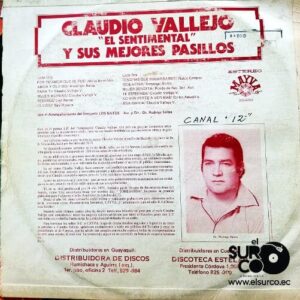 Disco de Vinilo Claudio Vallejo - El Sentimental Y Sus Mejores Pasillos Vinyl Record
