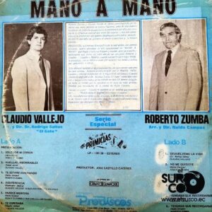 Disco de Vinilo Claudio Vallejo y Roberto Zumba - Mano A Mano Vinyl Record