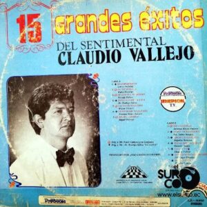 Disco de Vinilo Claudio Vallejo - 15 Grandes Éxitos Del Sentimental Vinyl Record