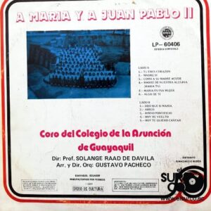 Disco de Vinilo Coro Del Colegio De La Asunción De Guayaquil - A María Y A Juan Pablo II Vinyl Record