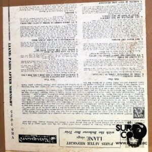 Disco de Vinilo Liane With The Boheme Bar Trio - Paris After Midnight Vinyl Record