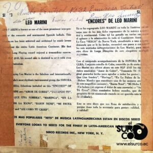 Disco de Vinilo Leo Marini  - Encores De Leo Marini Vinyl Record