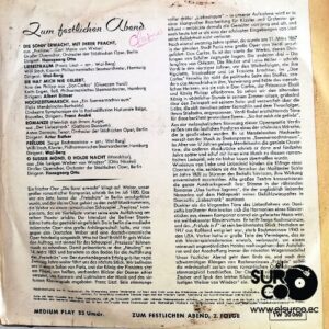 Disco de Vinilo Varios - Zum Festlichen Vinyl Record